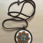 Necklace, Octagonal with Crosses design, handmade in Armenia, medium