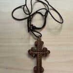 Wooden Pendant, Cross, handmade in Armenia