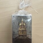 Candle with the Picture of Holy Oil Cauldron and Prayer